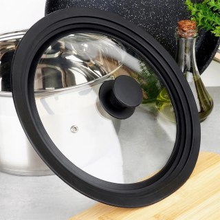 Grupa Orion Sp. z o.o. Pokrywka Szklana Uniwersalna Silikon 24 26 28 cm 3W1 VILDE Zmywarka