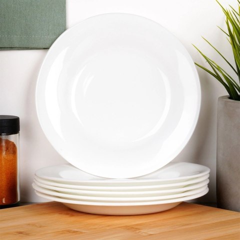 Grupa Orion Sp. z o.o. Talerze deserowe szklane białe 18 cm 6 szt.