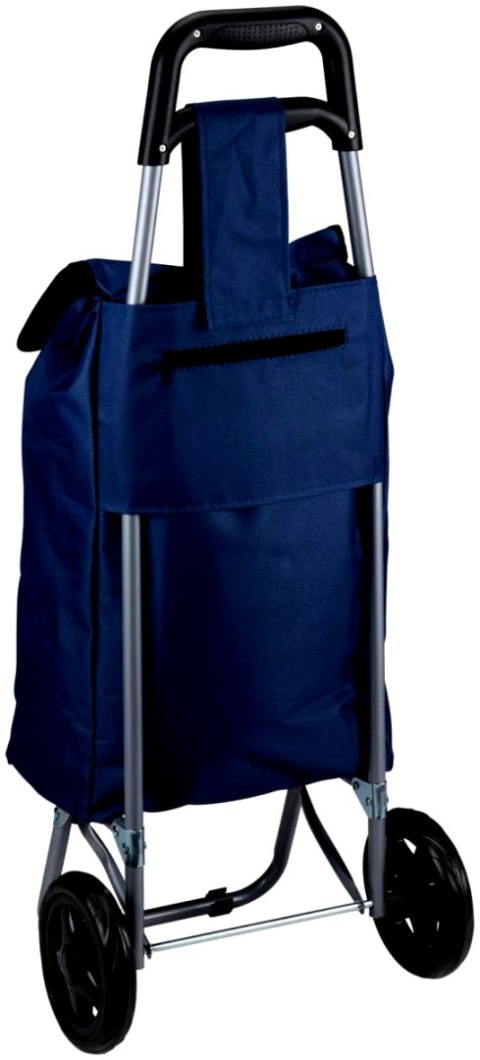 WÓZEK TORBA NA KÓLKACH NA ZAKUPY ZE STELAŻEM 25L NIEBIESKI