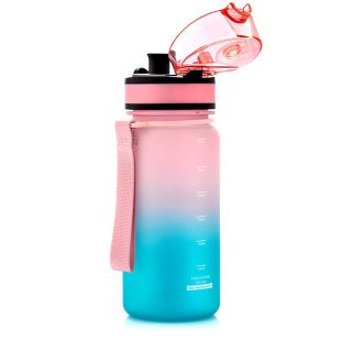 Bidon sportowy Meteor 350 ml różowy/turkusowy