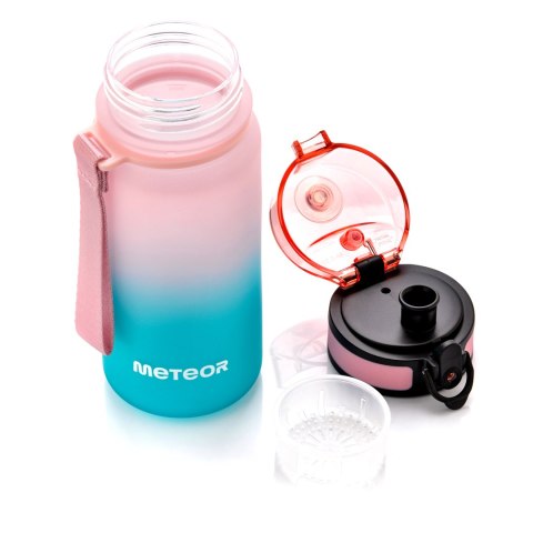 Bidon sportowy Meteor 350 ml różowy/turkusowy