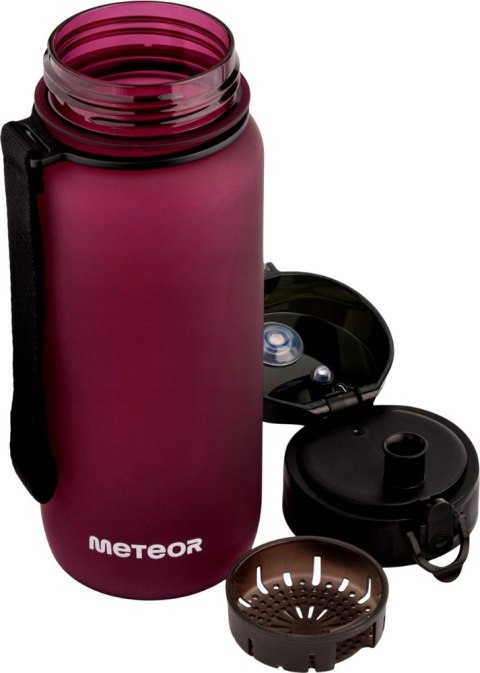 Bidon sportowy Meteor 650 ml bordowy
