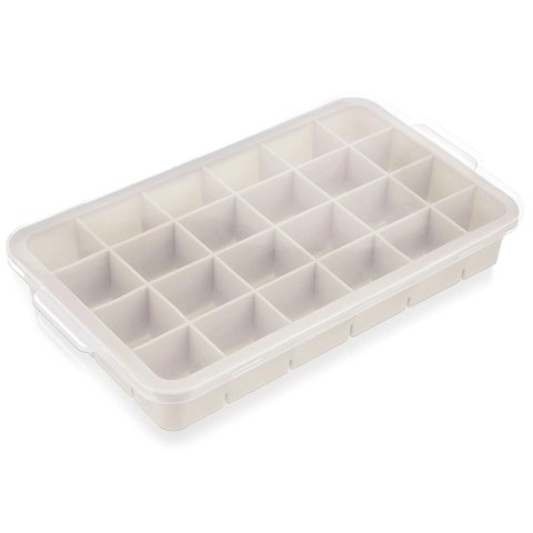 Grupa Orion Sp. z o.o. Forma do Kostek Lodu ORION z Pokrywką Silikonowa Beżowa 24 szt.