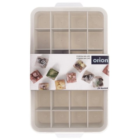 Grupa Orion Sp. z o.o. Forma do Kostek Lodu ORION z Pokrywką Silikonowa Beżowa 24 szt.