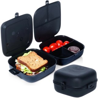 Grupa Orion Sp. z o.o. Pojemnik śniadaniowy lunchbox dzielony czarny 2x700 ml