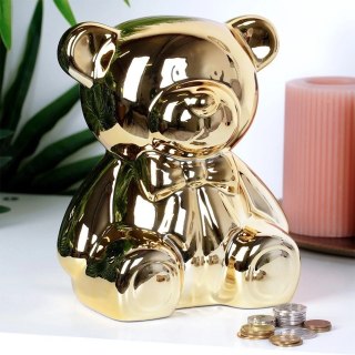 Grupa Orion Sp. z o.o. Skarbonka ceramiczna złota lustrzana 14,5x12,5x17 cm