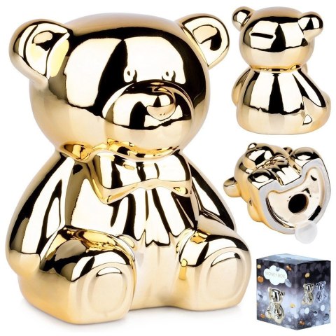 Grupa Orion Sp. z o.o. Skarbonka ceramiczna złota lustrzana 14,5x12,5x17 cm