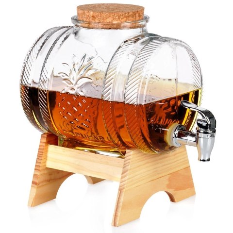 Grupa Orion Sp. z o.o. Słój Dozownik Dyspender do Napojów z Kranikiem Stojakiem Szklany ORION 3l