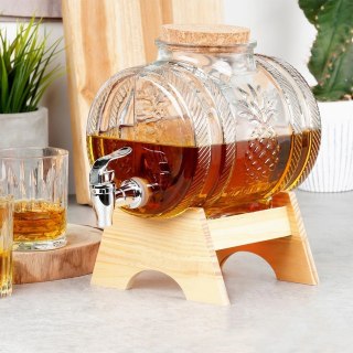 Grupa Orion Sp. z o.o. Słój Dozownik Dyspender do Napojów z Kranikiem Stojakiem Szklany ORION 3l