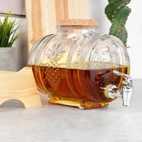 Grupa Orion Sp. z o.o. Słój Dozownik Dyspender do Napojów z Kranikiem Stojakiem Szklany ORION 3l