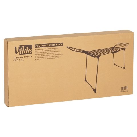 Grupa Orion Sp. z o.o. Suszarka XXL na Pranie Ubrania Metalowa Czarna Składana VILDE 204-260 cm