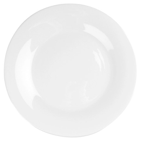 Grupa Orion Sp. z o.o. Talerze Obiadowe Płytkie Szkło Białe 6 szt. VILDE 25,5 cm Opalowe