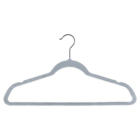 Grupa Orion Sp. z o.o. Wieszaki na ubrania welurowe szare obrotowe 45x24,5 cm 10 szt.
