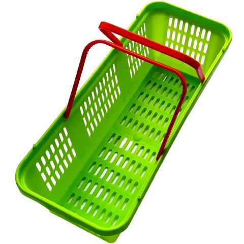 KOSZYK PLASTIKOWY NA OWOCE I WARZYWA AŻUROWY Z RĄCZKĄ