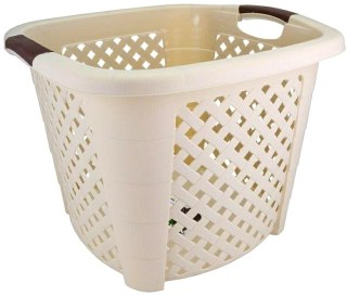 Kosz kwadrat RATTAN 34l -beż */ 44x44x33 cm/