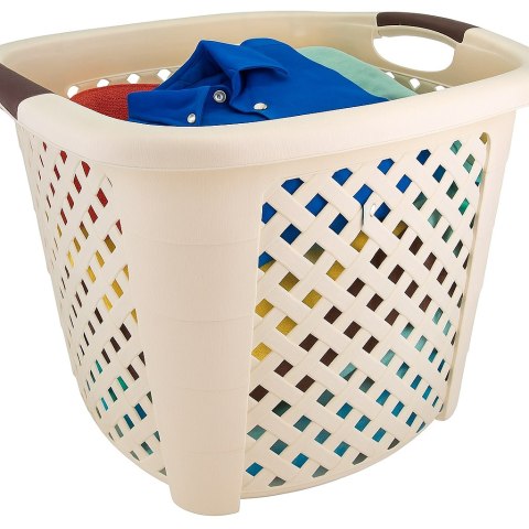 Kosz kwadrat RATTAN 34l -beż */ 44x44x33 cm/