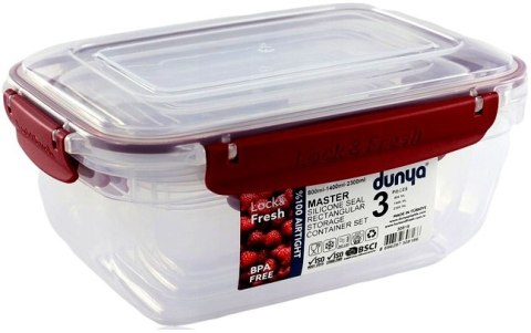 Kpl. Pojemników prostokątnych MASTER 3 cz /400,800,1400 ml/