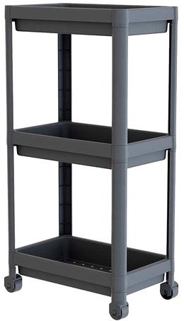 Regał na kółkach 3 poziomowy Decobella ANTRACYT