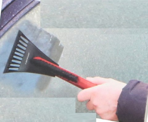 SKROBACZKA DO LODU SZCZOTKA 2W1 31CM DUNLOP CZARNA