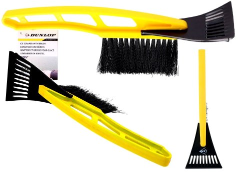 SKROBACZKA DO LODU SZCZOTKA 2W1 31CM DUNLOP ŻÓŁTA