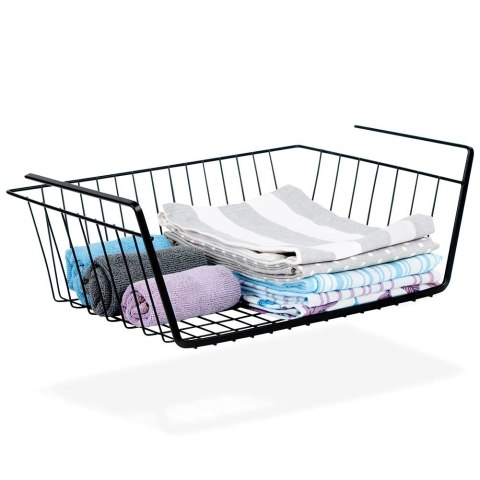 Grupa Orion Sp. z o.o. Koszyk podwieszany pod półkę metalowy czarny 40,5x26,5x14,5 cm