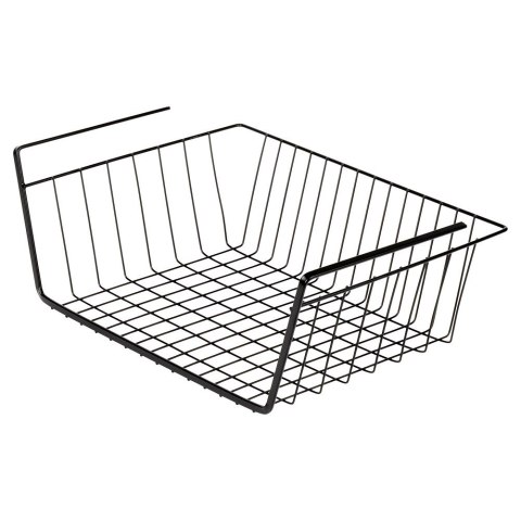 Grupa Orion Sp. z o.o. Koszyk podwieszany pod półkę metalowy czarny 40,5x26,5x14,5 cm