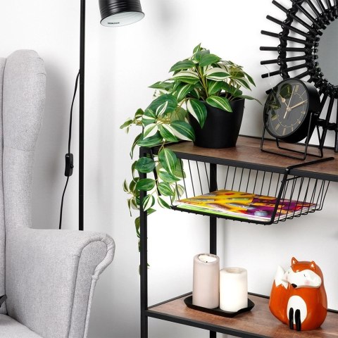 Grupa Orion Sp. z o.o. Koszyk podwieszany pod półkę metalowy czarny 40,5x26,5x14,5 cm