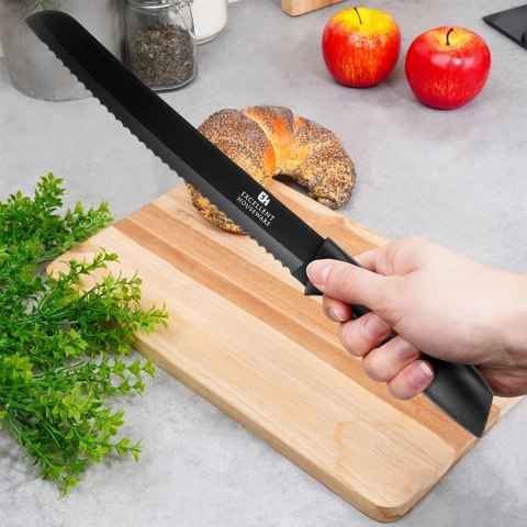 Grupa Orion Sp. z o.o. Nóż do chleba stalowy czarny 32 cm