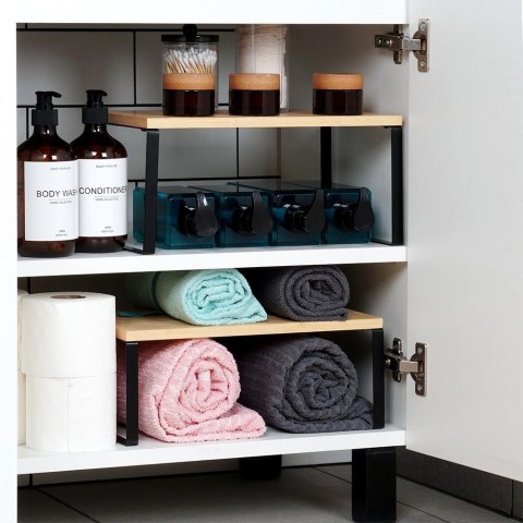 Grupa Orion Sp. z o.o. Półka kuchenna drewniana 33,5x19,5x16 cm / 33,5x18,5x13,5 cm 2 szt.