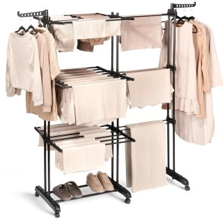 Grupa Orion Sp. z o.o. Suszarka na Pranie Pionowa Rozsuwana Regulowana Czarna ORION 130x64x172 cm