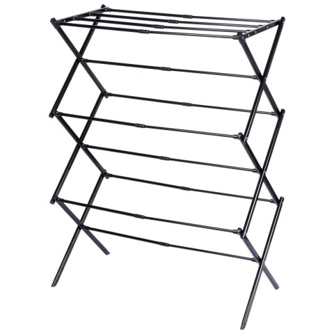 Grupa Orion Sp. z o.o. Suszarka na pranie metalowa czarna pionowa rozsuwana 44,5-75x37,5x105 cm