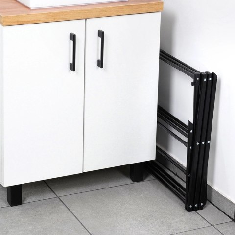 Grupa Orion Sp. z o.o. Suszarka na pranie metalowa czarna pionowa rozsuwana 44,5-75x37,5x105 cm