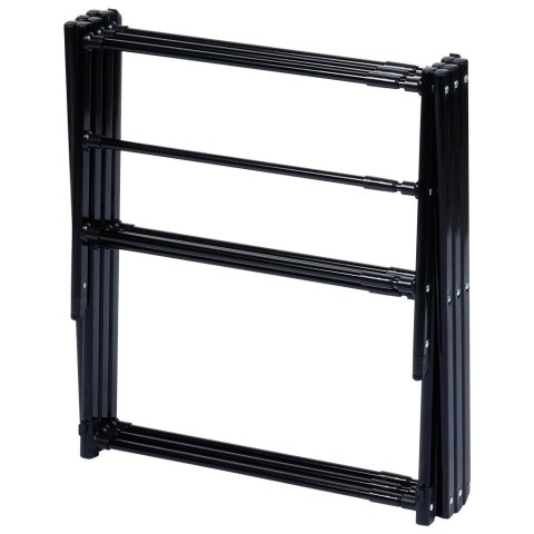 Grupa Orion Sp. z o.o. Suszarka na pranie metalowa czarna pionowa rozsuwana 44,5-75x37,5x105 cm