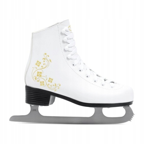 Łyżwy Figurowe Damskie SMJ Sport Olimpia Białe Roz. 38 Skórzane Ocieplane