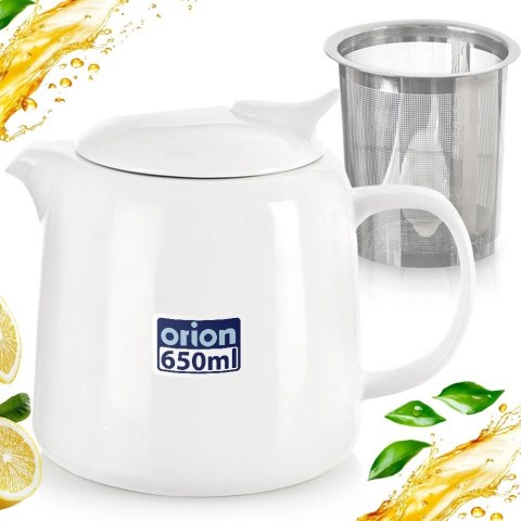 Orion Dzbanek Porcelanowy 650ml Zaparzacz Sitko Stalowe MONA ORION