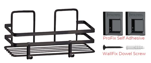 PÓŁKA ŁAZIENKOWA PROFIX CZARNA