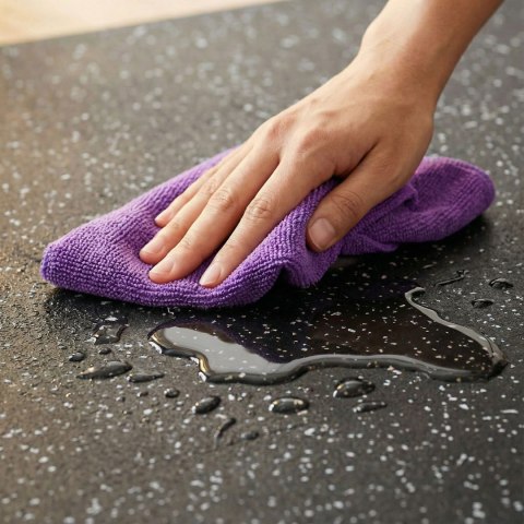 POS25 PODŁOGA GUMOWA POD SPRZĘT FITNESS BLACK/WHITE HMS