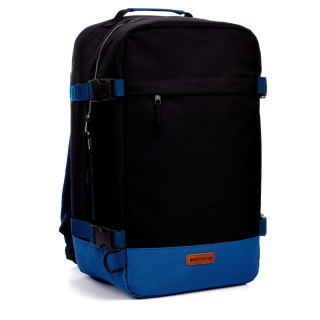 Plecak kabinowy Meteor Hermod czarny/niebieski