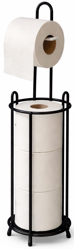 STOJAK NA PAPIER WC OKRĄGŁY CZARNY