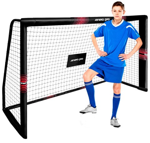 BRAMKA DO PIŁKI NOŻNEJ Z SIATKĄ 240x160x85CM + PIŁKA ENERO PRO