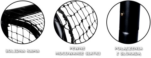 BRAMKA DO PIŁKI NOŻNEJ Z SIATKĄ 240x160x85CM + PIŁKA ENERO PRO