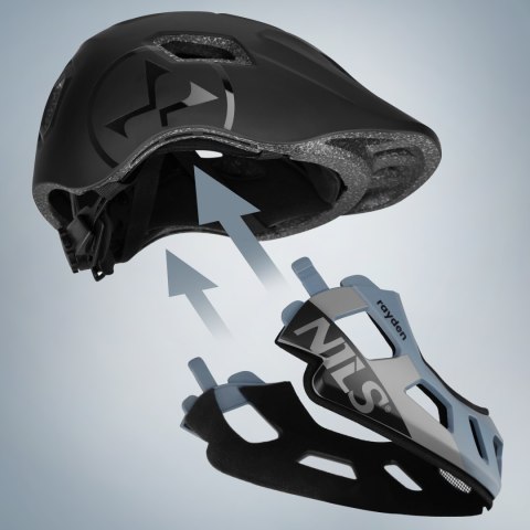 MT401 RAYDEN KASK FULL FACE Z ODPINANĄ SZCZĘKĄ 48-53CM NILS EXTREME