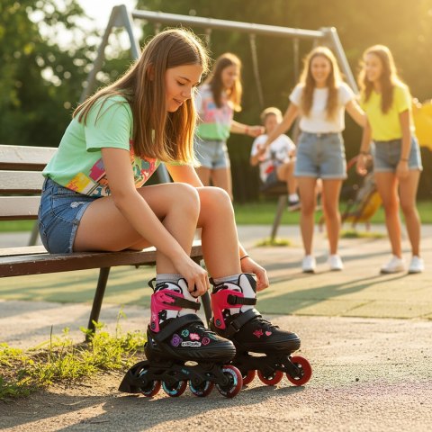 NA2053A ŁYŻWOROLKI VIBE RÓŻOWE ROZM. L(40-43) NILS EXTREME