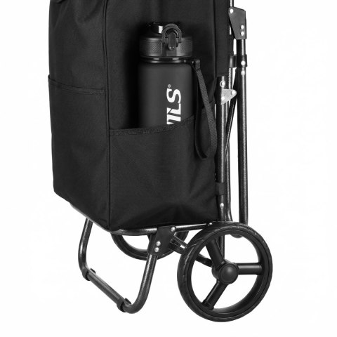 NC4303 WÓZEK NA ZAKUPY Z SIEDZISKIEM 40L CZARNY NILS