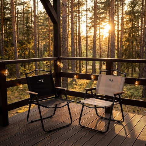 NC4307 KRZESŁO SKŁADANE CZARNE NILS CAMP