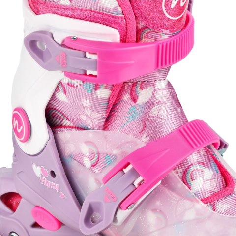 NJ1025 ŁYŻWOROLKI 2w1 FLIPZY RÓŻOWE ROZM. S(31-34) NILS FUN