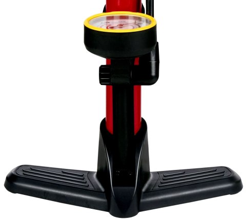 POMPKA WARSZTATOWO ROWEROWA DUNLOP 230 PSI (16Bar) Z MANOMETREM CZERWONY