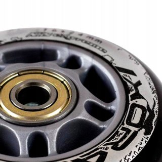 PU 84x24 82A CZARNE (4 szt.) + ABEC-9 CHROME (8 szt.) ZESTAW NILS EXTREME