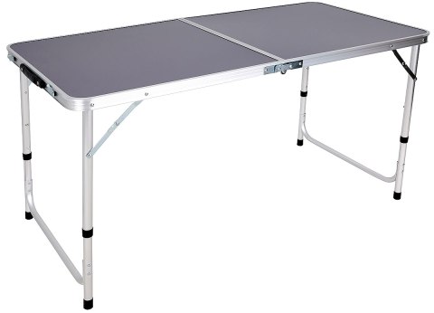 STOLIK TURYSTYCZNY SKŁADANY KEMPINGOWY 120X60X70/62/55CM SZARY