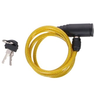 ZAPIĘCIE ROWEROWE DUNLOP SPIRALNE NA KLUCZ 0,6x90CM ŻÓŁTE DUNLOP